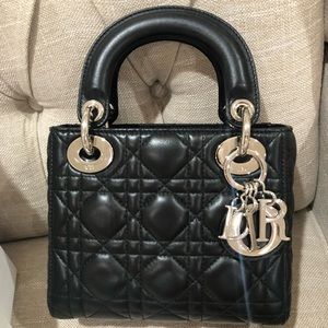 Dior Mini Lady Lambskin - Black - with Receipt